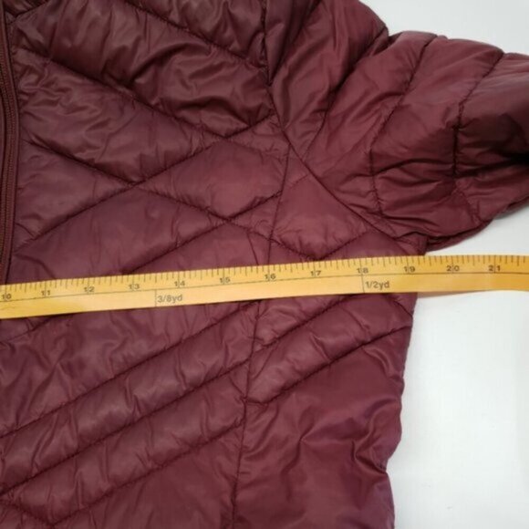 Lole Winter Puff Style Burgundy Coat Jacket Size Medium Hooded - Picture 11 of 16